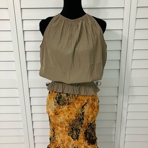 Vintage funky double layer hem skirt